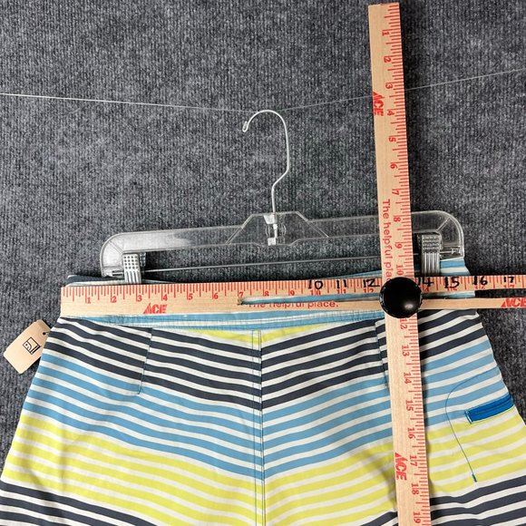 Patagonia Swim Trunks Adult 32 Medium Blue Yellow Board Shorts Bathing Suit Men - Picture 5 of 12